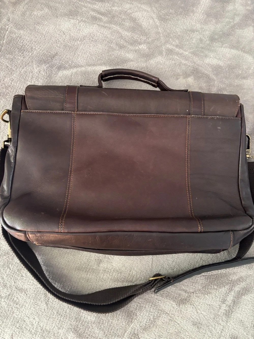 Samsonite® Leather Portfolio, Brown Leather Messenger Bag ‎ Men -